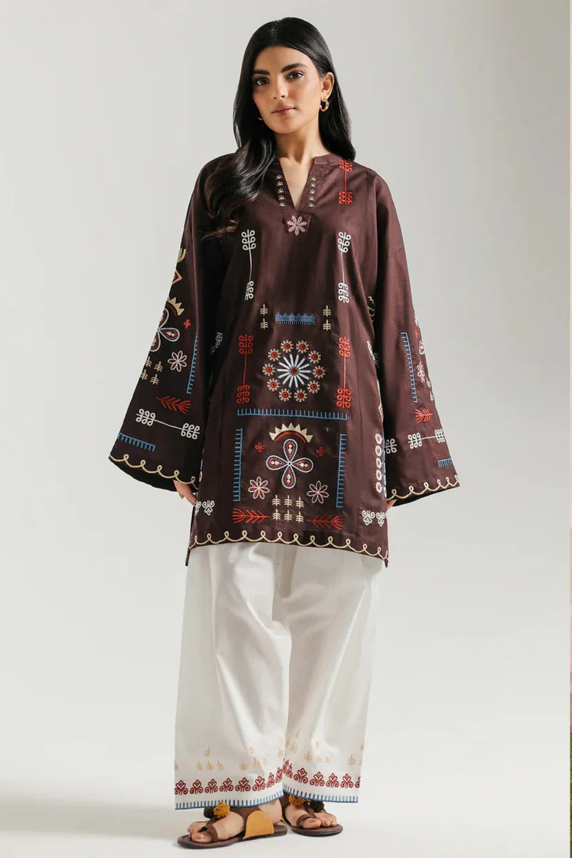 Cocoa Printed Lawn 2pc