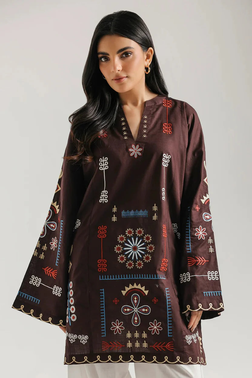 Cocoa Printed Lawn 2pc