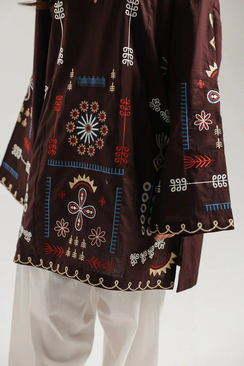 Cocoa Printed Lawn 2pc